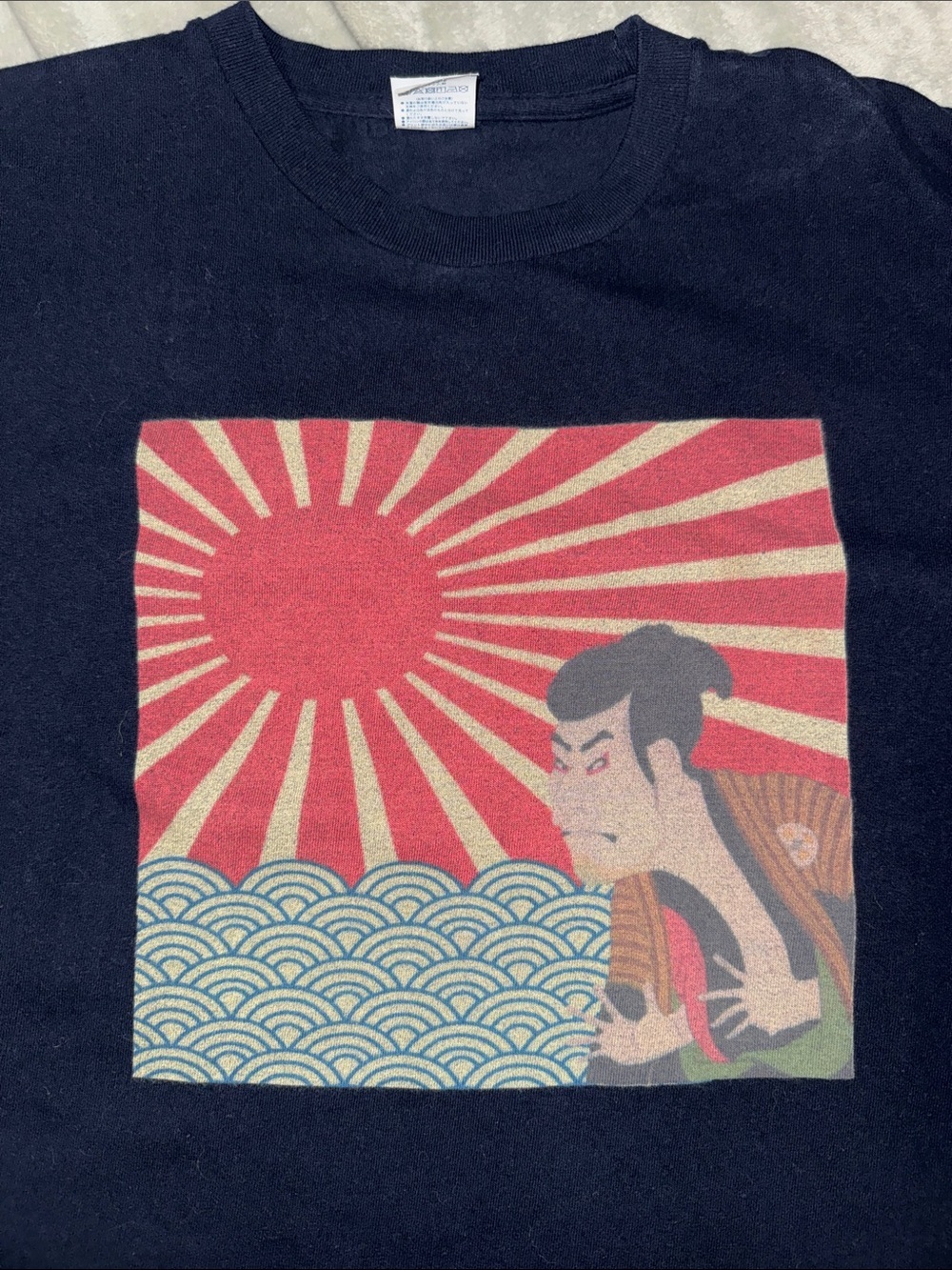 Graphic Rising Sun Samurai Tee - Navy